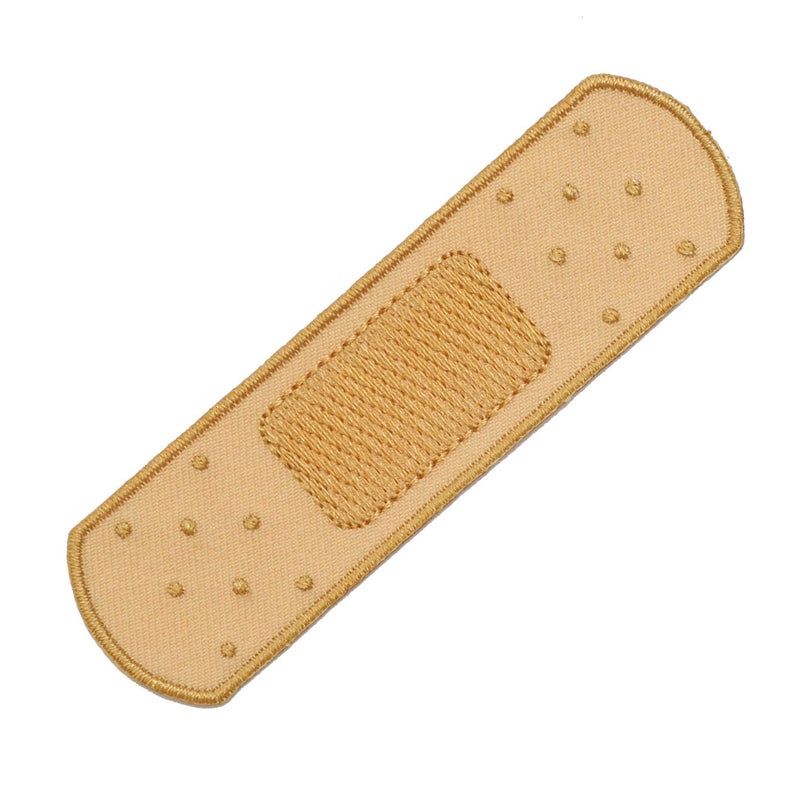 Graphic Dust Fake Medical Plaster Strip Bandage Plaster Embroidered Iron On Patch Adhesive Medic - Image 1